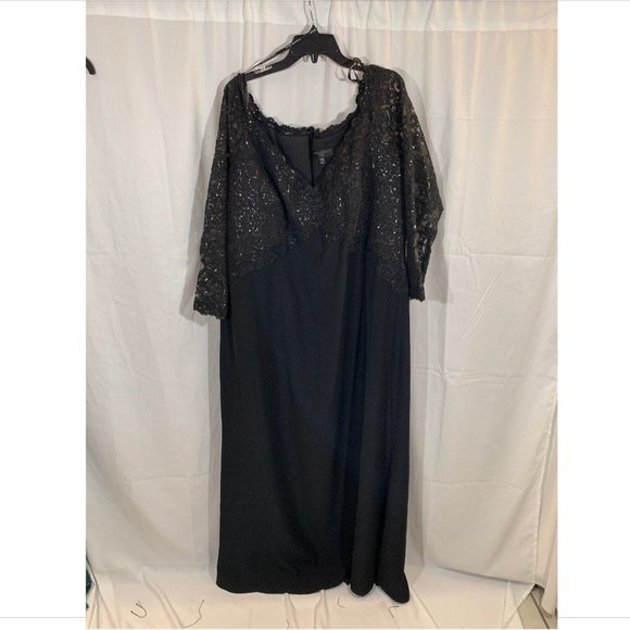 NEW $508 Tadashi Shoji Allyson Off Shoulder‎ Evening Gown [ PLUS Size 24Q 24W ] - Picture 4 of 11